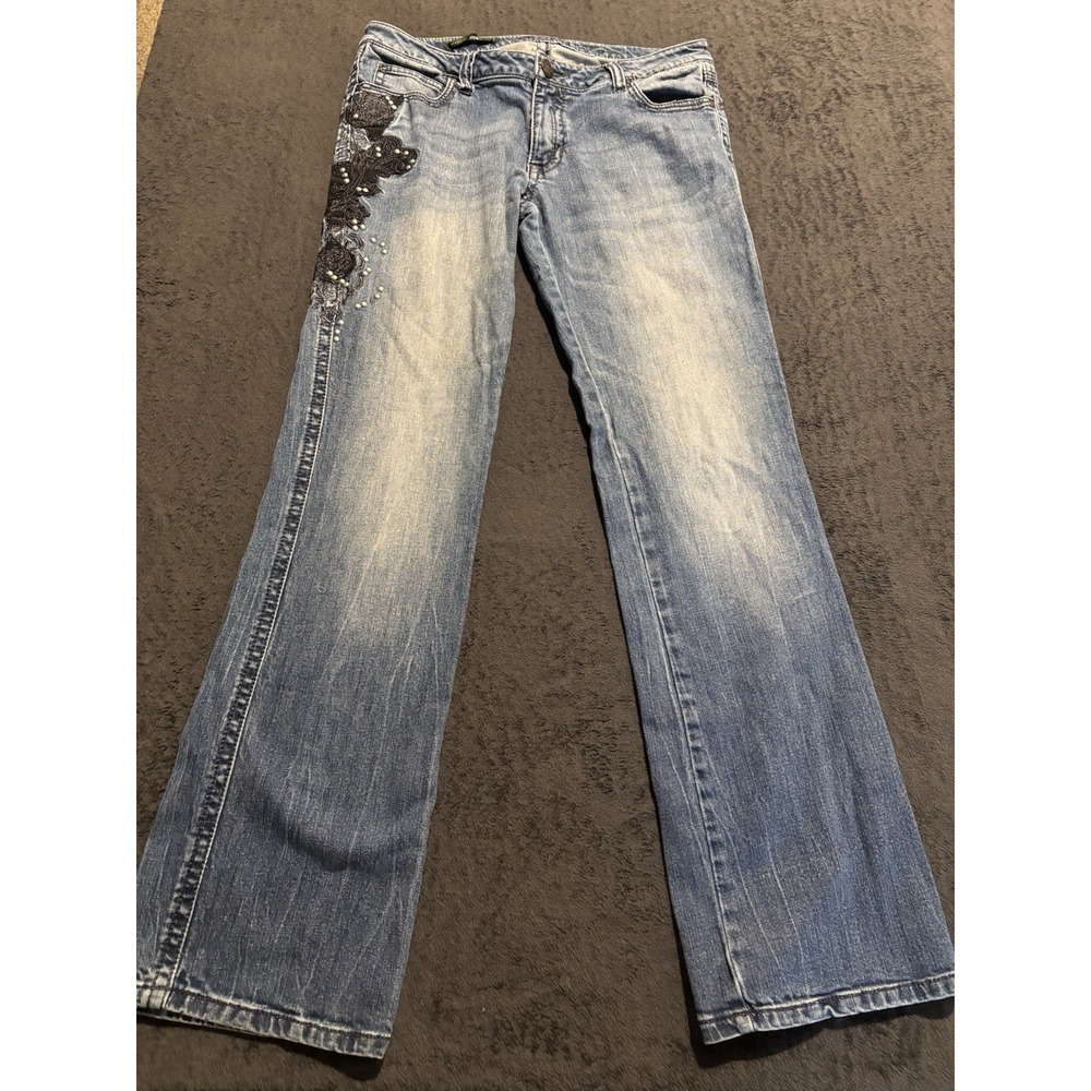 Rock47 Wrangler Embellished Ultra Low Rise Jeans Size 9 X 32